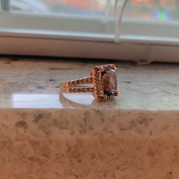 SOLD Le Vian Smoky Quartz and Diamond Ring - Picture 2 of 8